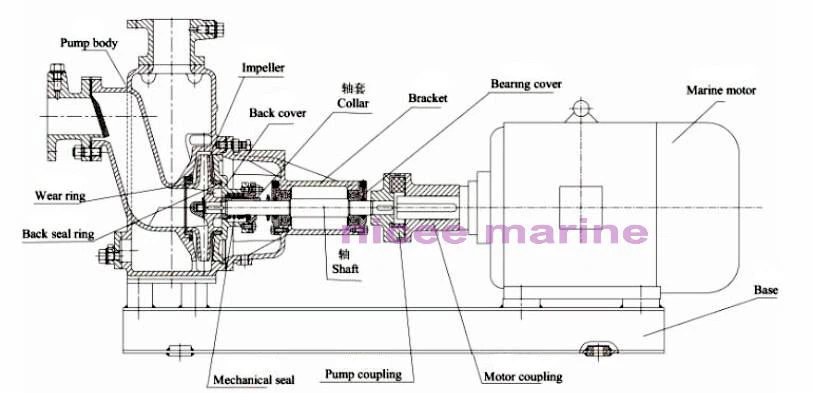 marine bilge pump structure